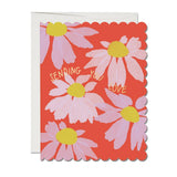 Scalloped Coneflower Sympathy Card