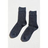 Cashmere Pointelle Socks | Charcoal