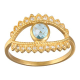Fancy Eye Ring | Blue Topaz