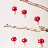 Nordic Felt Mushroom Ornaments