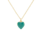 Turquoise Enamel Heart Locket | 18K GV