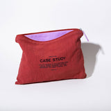 Cotton Zipper Go Pouch | Rust + Lavender