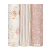 Violet Floral Cotton Swaddle | Set of 3