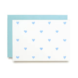 Blue Hearts Pattern Boxed Notes
