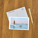 Surfing Dog Postcard