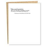 Quick Question Card