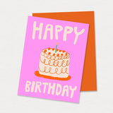 Happy Birthday Pink Cake Card