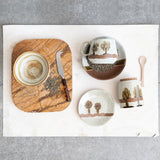 Hand-Painted Stoneware Mug | Trees