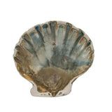 Stoneware Shell Dish | Oxidized Blue