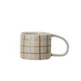 Hand-Painted Grid Mug | 12oz
