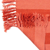Cotton Blend Throw | Red + Pink Stripes