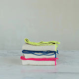 Waffle Weave Tea Towel | Neon Trim