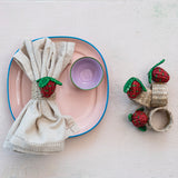 Strawberry Napkin Rings | Set of 4
