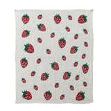 Knit Baby Blanket | Strawberries