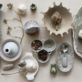 Stoneware Dish | Cream + Brown