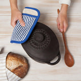 Superior Pot Holder | Blue Narrow Stripe