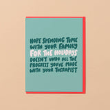 Time with Family Therapy Card