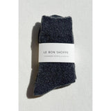 Cashmere Pointelle Socks | Charcoal