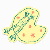 Frog On A Lilypad Sticker