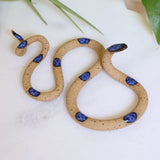 Ceramic Snake | Blue + Brown