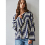 Dodd Striped Pullover | Navy + Cream