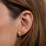 Sun Ray Studs | White Opal