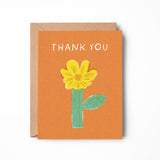 Yellow Flower Thank You Card