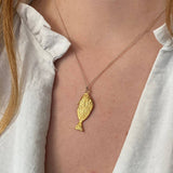 Small Sole Fish Necklace | Lurex