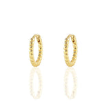 Twisted Hinged Huggie Hoop Earrings | 18K GV