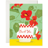 Milk Glass Thank You Card