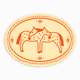Hugging Horses Sticker
