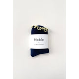 Petite Ruffled Modal Socks | Navy + Butter