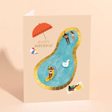 Poolside Birthday Card