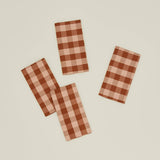Gingham Dinner Napkins | Blush + Terracotta