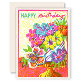 Tropical Floral Birthday Card