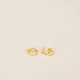 Small Ripple Hoop Earrings | Gold