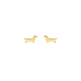Weiner Dog Stud Earrings | 18K GV