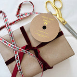 Woven Ribbon | Red Vine Floral