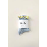 Petite Ruffled Modal Socks | Baby Blue + Butter