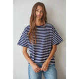 Bodie Tee | Navy + White Stripe