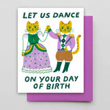 Birthday Cat Dance Card