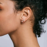 Peace Sign Stud Earrings | 18K GV