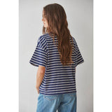 Bodie Tee | Navy + White Stripe