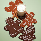 Set of 4 Cocktail Napkins | Gingerbread