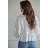 Darcey Cotton V-Neck | White