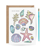 Paint With Water Card | Seashells Birthday