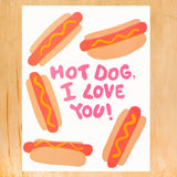 Hot Dog Love Card