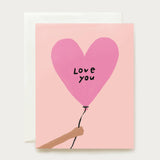 Love You Balloon Card