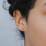 Baguette Studs | Turquoise