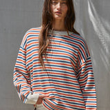 Owen Striped Sweater | Natural + Red